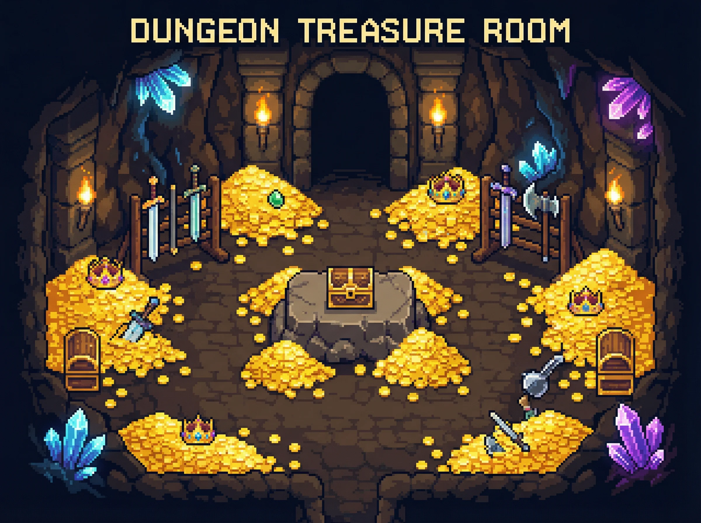 像素画廊：地牢宝藏室 - pg女王 玩家作品